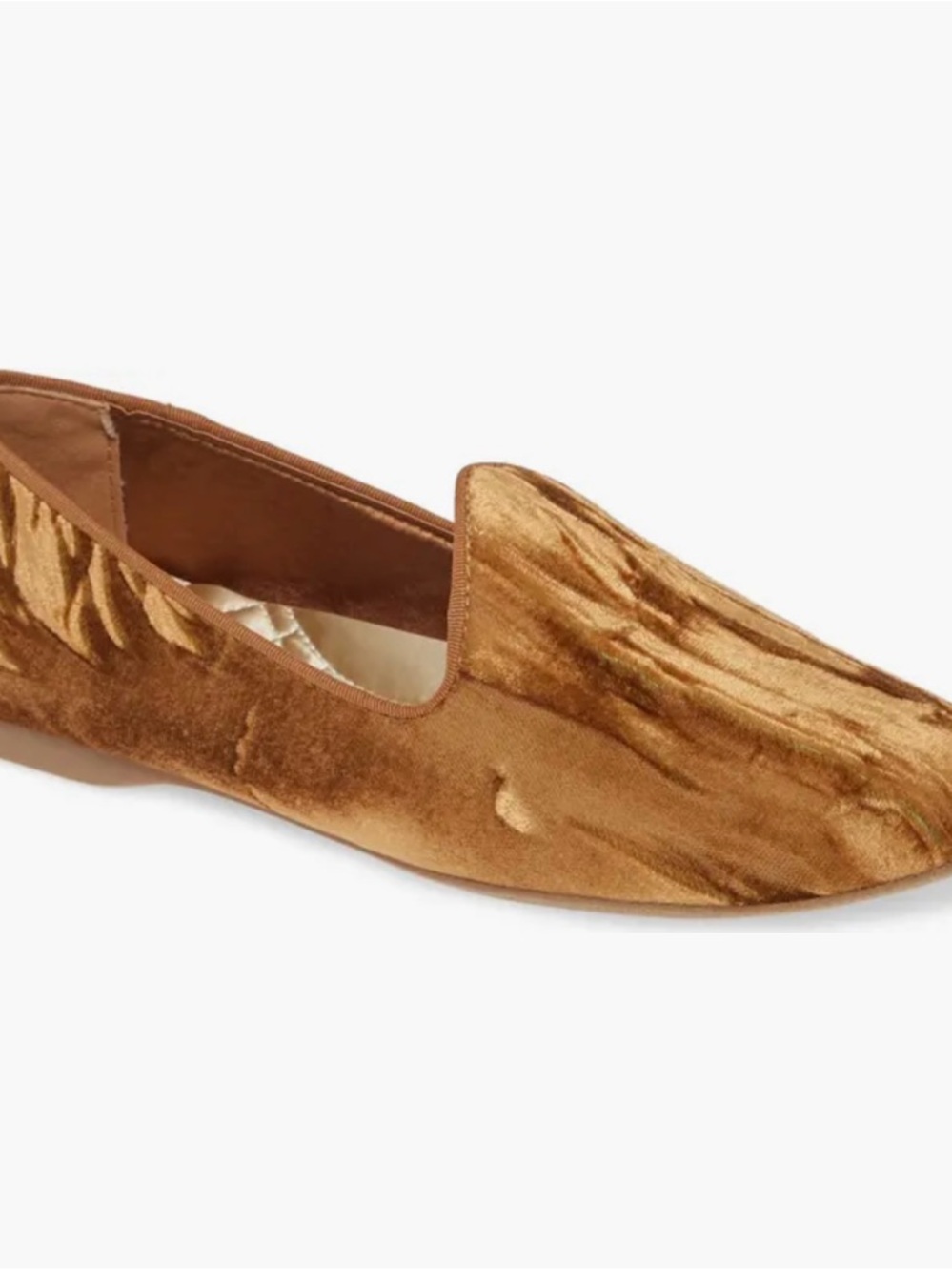 The Heron Loafer, Amber Velvet, Size 6.5